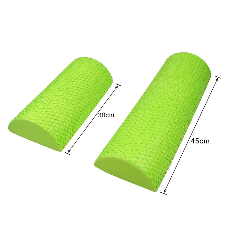 30cm Half Round EVA Massage Foam Roller Yoga Pilates Fitness Equipment Balance Pad Yoga Blocks With Massage Floating Point