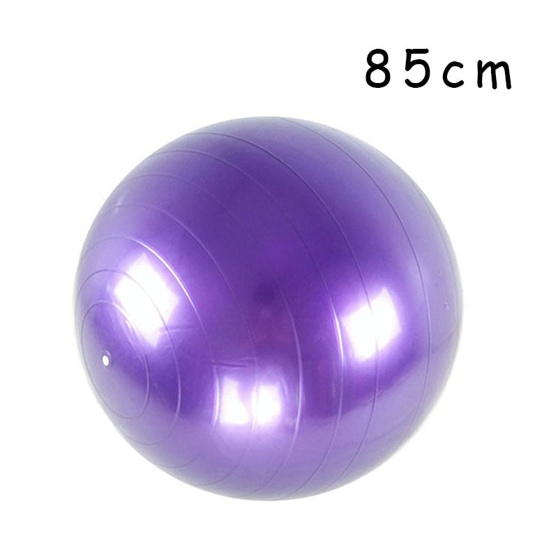 PVC Glossy Fitness Balls Yoga Ball Thickened Explosion-proof Exercise Home Gym Pilates Equipment Balance Ball 45cm/55cm/65cm/75cm/85cm