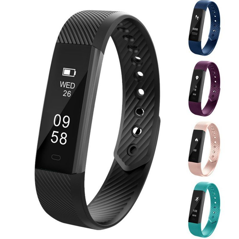 ID115 Smart Bracelet Fitness Tracker Smart Wristband Pedometer Compatible Smartband Waterproof Sleep Monitor Wrist Watch