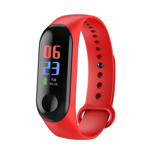 M3 Plus Color IPS Screen Smart Sport Fitness Bracelet IP68 Waterproof Blood Pressure Oxygen Activity Tracker For Men Women