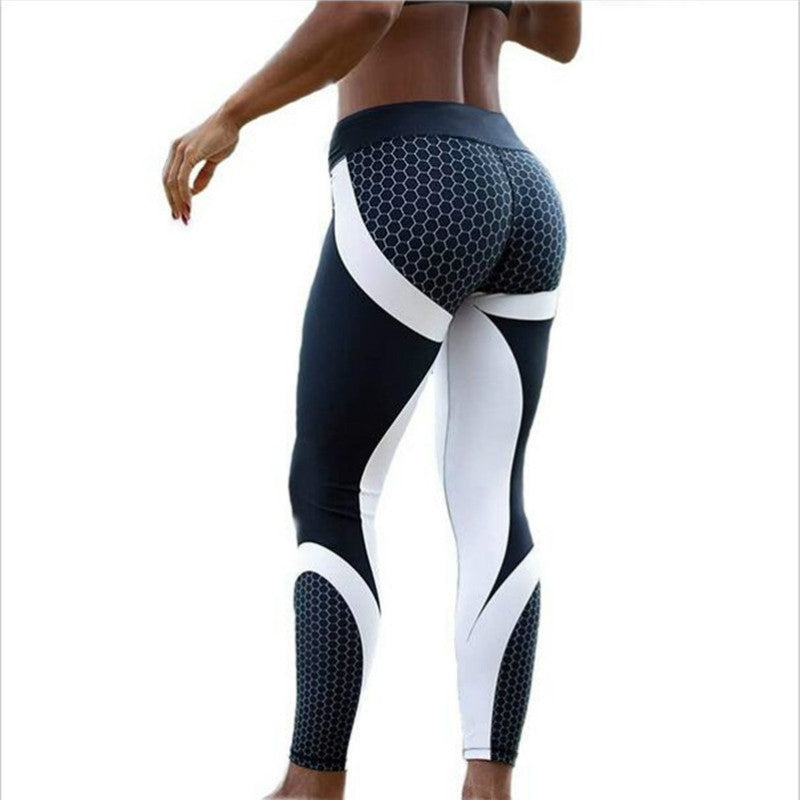 New Arrival Pattern Leggings Women Printed Pants Work Out Sporting Slim White Black Trousers Fitness Leggins