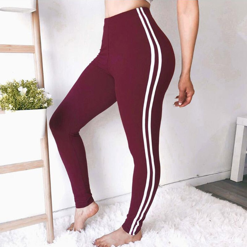 Camouflage Print Legging Women Solid Color Striped Sweatpants Women Sexy Camo Gothic Leggings High Waist