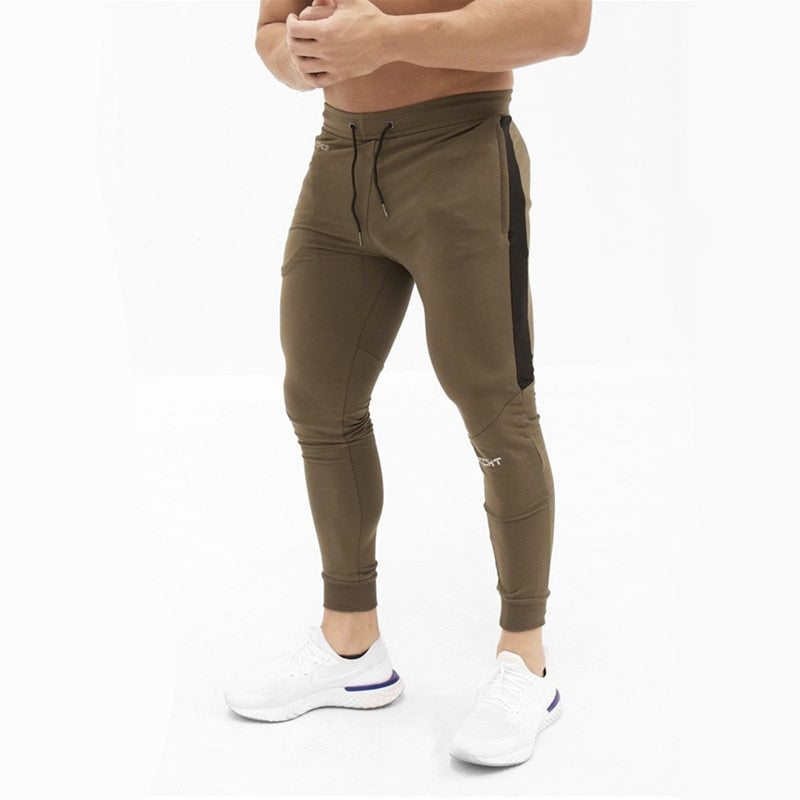 Men's Casual Fitness Joggers Pants Gyms Stretch Cotton Men Skinny Sweatpants