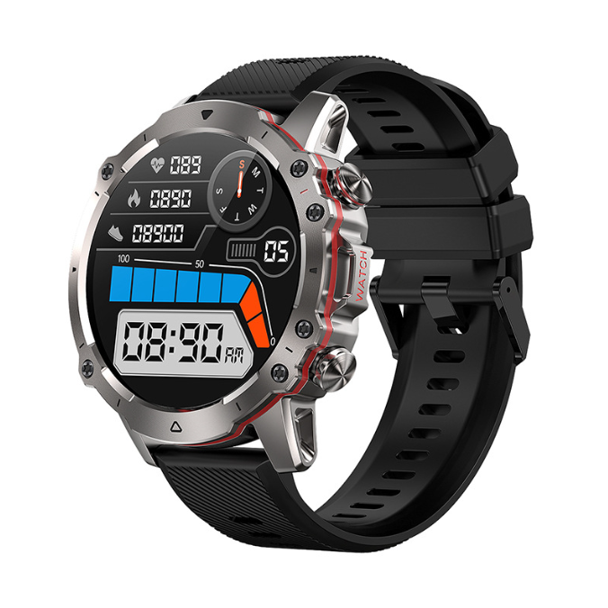 AK56 smartwatch high definition Bluetooth voice call outdoor three prevention heart rate and blood pressure monitoring