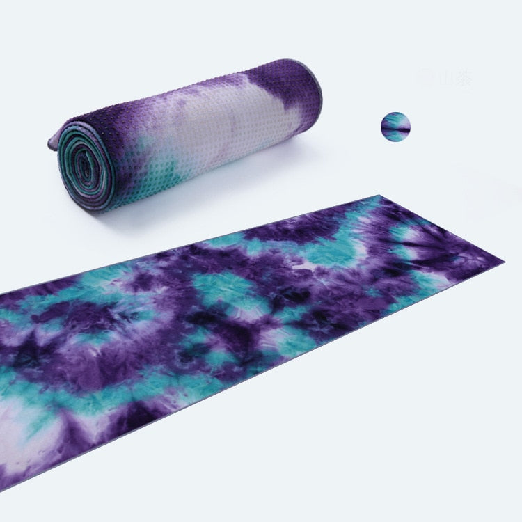 7 colors Yoga Towel Mat with Non Slip Resin Particles Backside,Ideal for Hot Yoga Pilates Portable Beach Towel Fitness Exercise