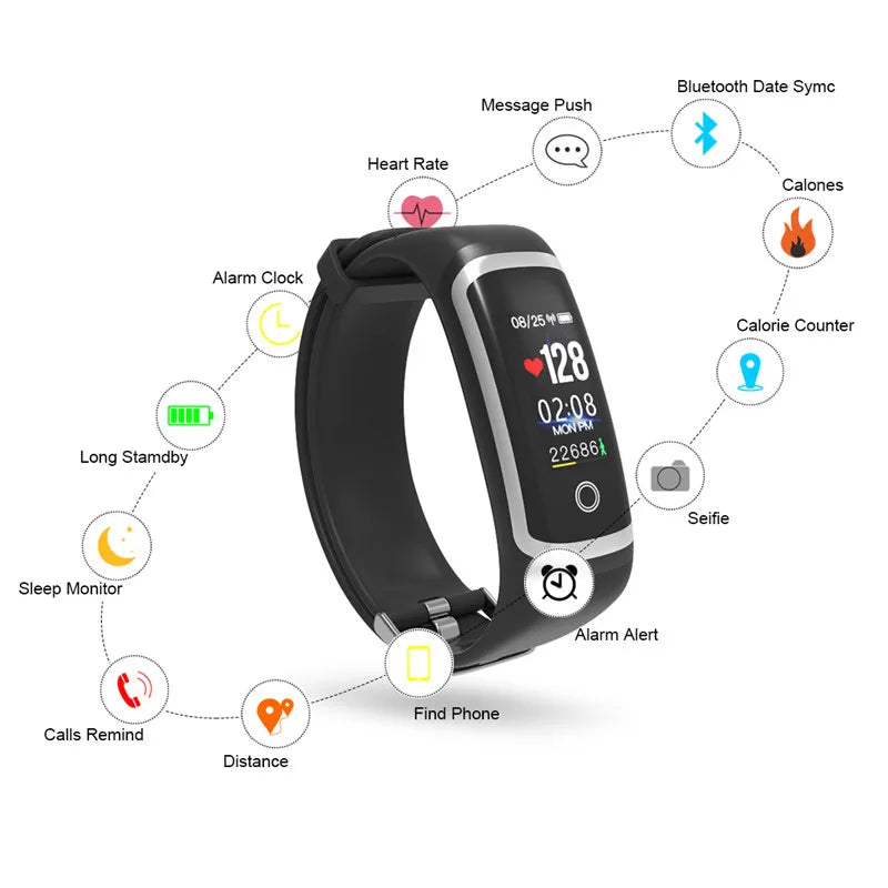 Lerbyee Fitness Tracker M4 Waterproof IP67 Blood Pressure Smart Bracelet Bluetooth Call Reminder Sport Wristband for iOS Android