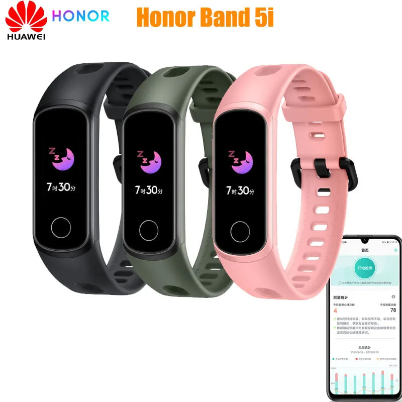 New product Original Huawei Honor Band 5i Smart Wristband AMOLED Huawe Honor Smart Watch Sleep Swimming Sport Tracker SpO2 Blood Oxygen