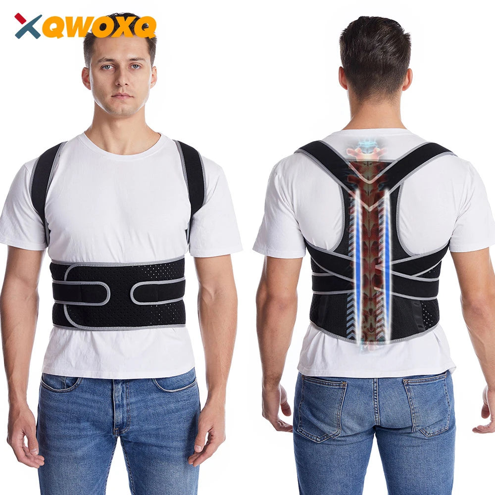 1 PCS Sports Back Posture Corrector Adjustable Spine Shoulder Support Belt Lumbar Brace Corset Correction Body Back Straightener