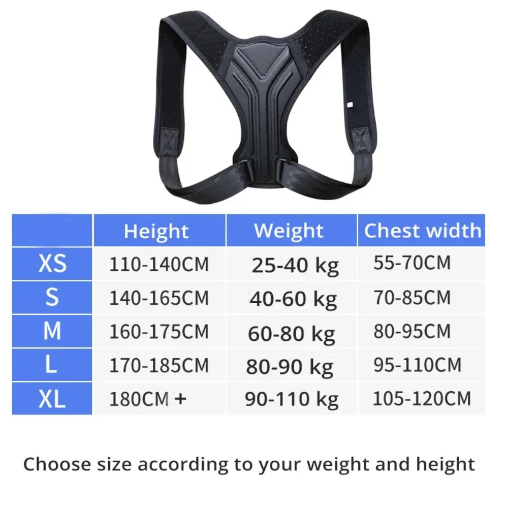 Adjustable Posture Corrector Corset Lumbar Support Belt Woemen Spine Posture Correction Corset Black Training Equipment