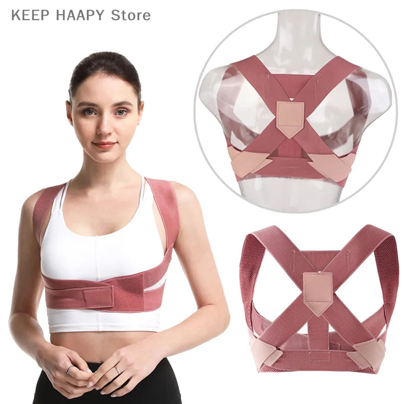 1PC Women Adjustable Elastic Back Support Belt Chest Posture Corrector Shoulder Brace Body Shaper Corset Invisible Body Shaper