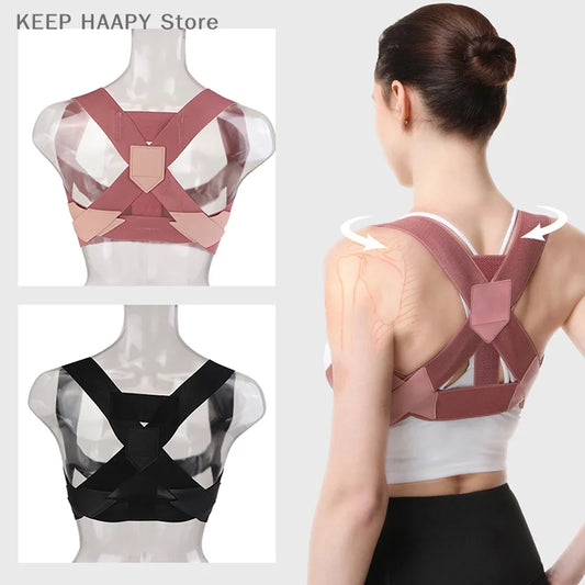 1PC Women Adjustable Elastic Back Support Belt Chest Posture Corrector Shoulder Brace Body Shaper Corset Invisible Body Shaper