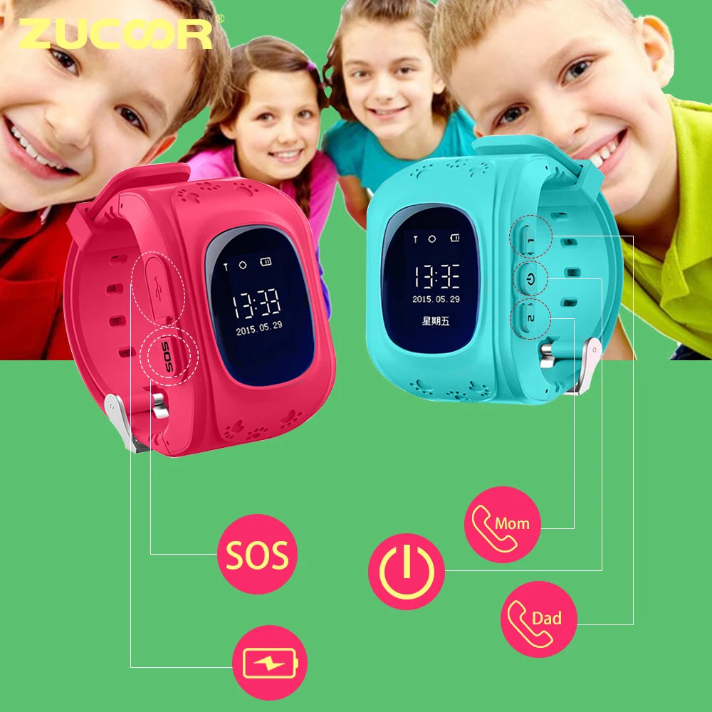 Smart Watch Support GSM 2G SIM Card Children Smartwatch GPS Tracker SOS Call Wristwatch Sport Clock for Kid Boy Girl Kids