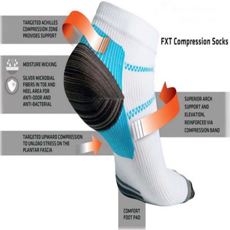 1 Pair High Quality Foot Compression Socks For Plantar Fasciitis Heel Spurs Arch Pain Comfortable Socks Venous Sock