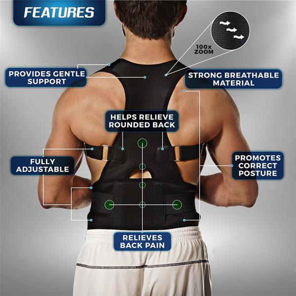 US-Posture-Corrector-Support-Magnetic-Back-Shoulder-Brace-Beltr-Men-Women SFC