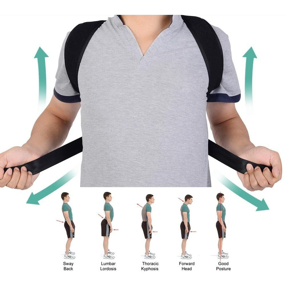 Premium Unisex Adjustable Upper Back Brace Clavicle Support Posture Corrector