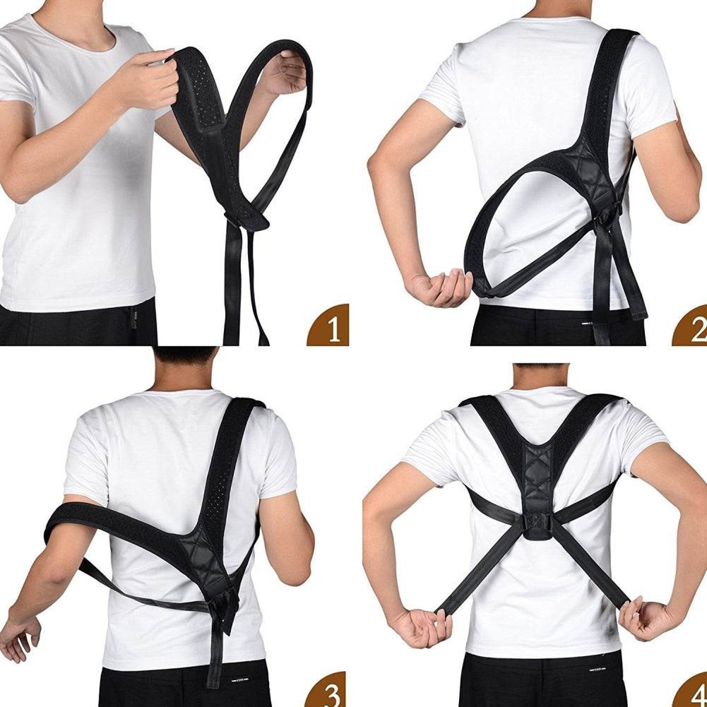 Premium Unisex Adjustable Upper Back Brace Clavicle Support Posture Corrector