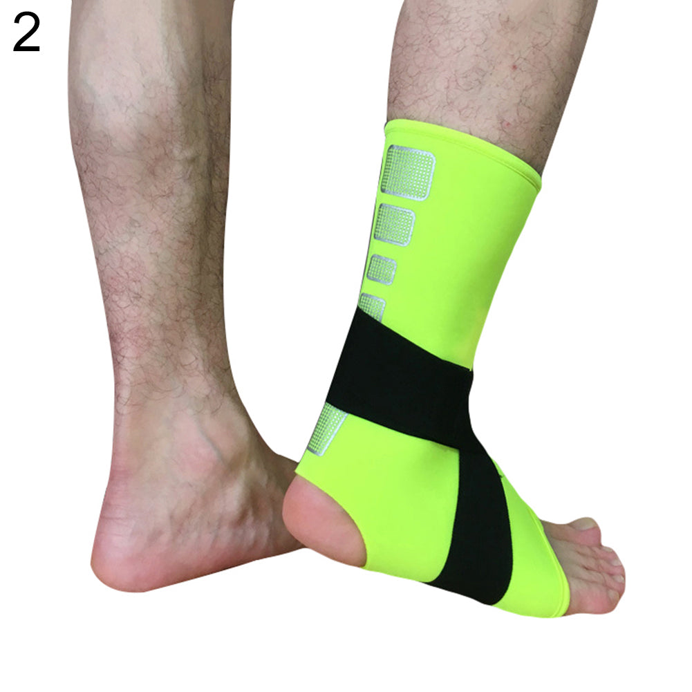 1Pc Sports Gym Adjustable Foot Support Ankle Brace Compression Strap Guard Sock