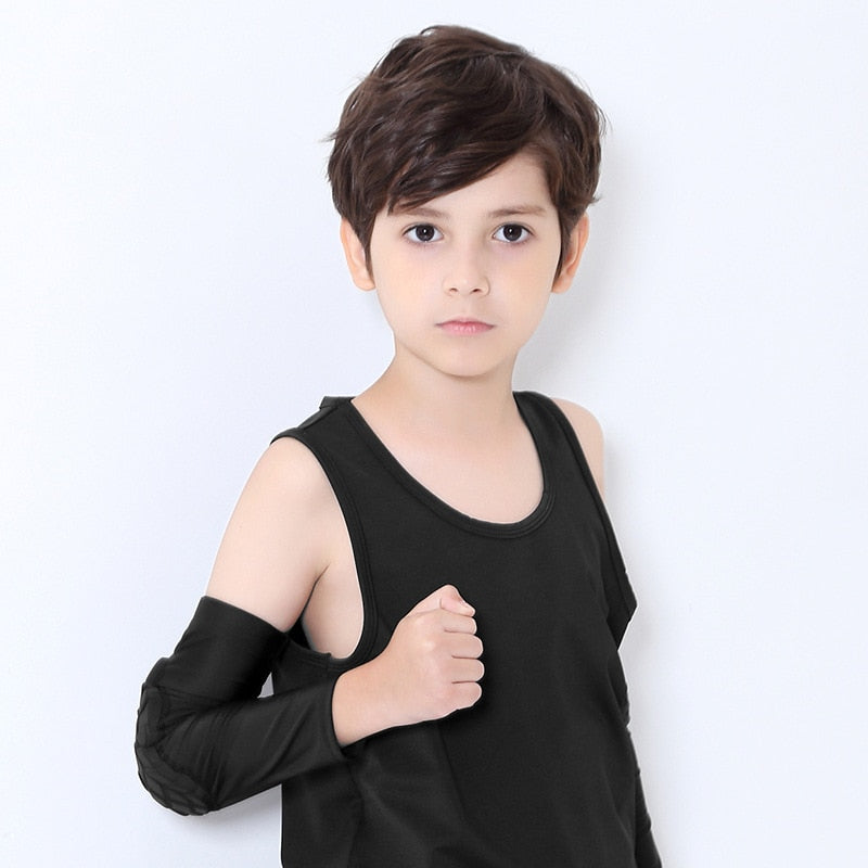 1 Piece Child anti-collision elbow pads Basketball football dance elbow brace joint protector Wicking Breathable Safety Guard