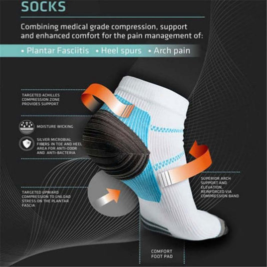 1 Pair High Quality Foot Compression Socks For Plantar Fasciitis Heel Spurs Arch Pain Comfortable Socks Venous Sock