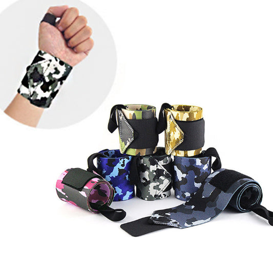 1 Pair  Camouflage nylon stretch wrap protects wrist Weightlifting wristband bandage sports protector wristband