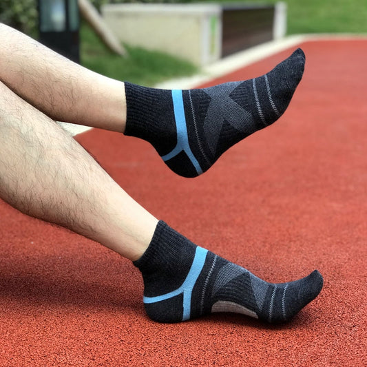 2020 Men's Compression Socks Men Merino Wool Black Ankle Cotton Socks Herren Socken Basketball Sports Compression Sock for Man